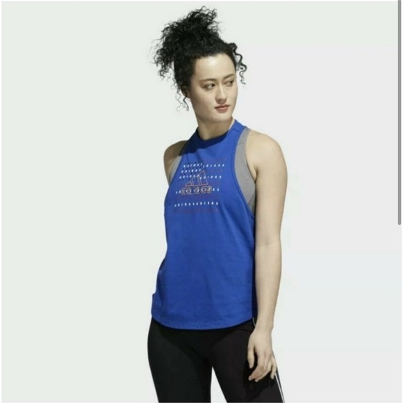 Adidas Women's Tank Top Authentic Americana AAC Tank1 Small - Picture 1 of 9